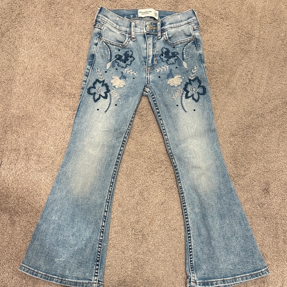 Abercrombie kids Light Blue Floral Jeans